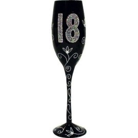 Copa champan negra nº 18 con glitter 24 cm