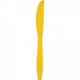 Cuchillo amarillo plastico  15 unidades grande