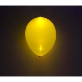 Globos con luz led amarillos 5 unidades 30 cm 12