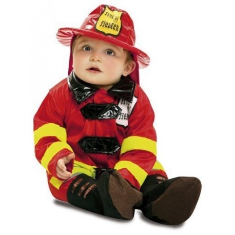 Disfraz de bombero para bebe talla 0 a 6 meses