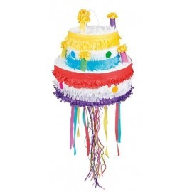 Piñata tarta de cumpleaños para romper ,31x29 cm