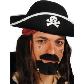 Perilla y bigote negro pirata 11524 gui