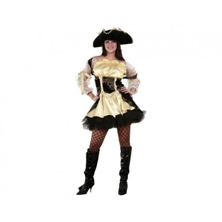 Disfraz de pirata oro/negro