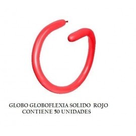 Globo globoflexia solido rojo 50ud