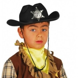 Sombrero sheriff negro infantil 13563 gui