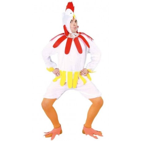 Disfraz de gallina blanca para adulto 80605 gui