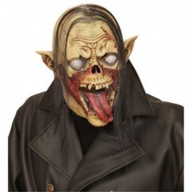 Mascara vampiro zombie con pelo careta chupasangre