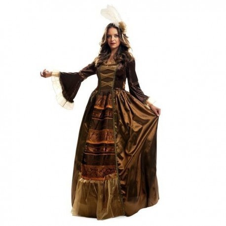 Disfraz de reina medieval de deluxe talla m-l
