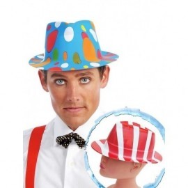 Sombrero ganster plastico colores surtidos fiesta