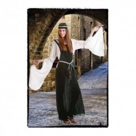 Disfraz de medieval verde talla m adulta doncella
