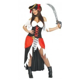 Disfraz de bucanera pirata black talla m mujer pirate