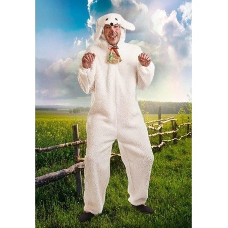 Disfraz de oveja blanca navidad para adulto