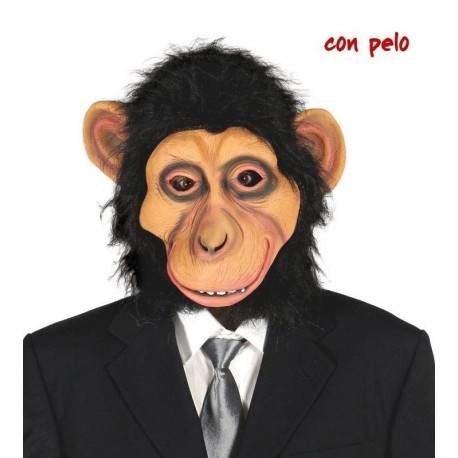 Careta chimpance con pelo mascara mono 2664