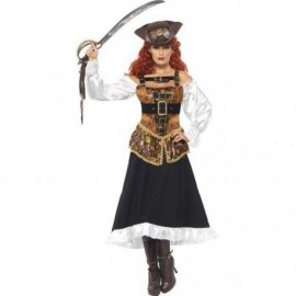 Disfraz de pirata steam punk talla s mujer