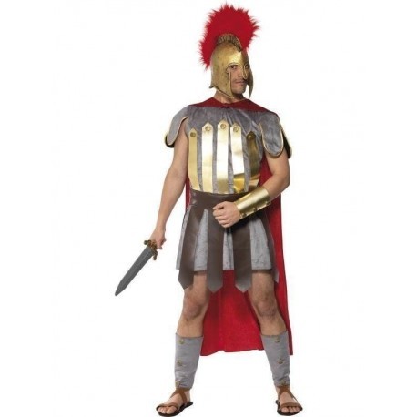 Disfraz de guerrero romano talla l rojo y gris