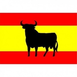 Bandera españa 60x90 con toro