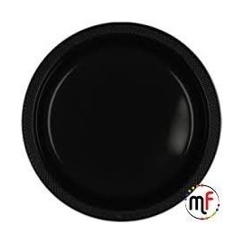 Platos negros de plastico 228 cm 10 unidades