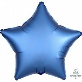 Globo estrella satin azul barato para helio de 45 cm 18