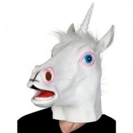Mascara de unicornio blanco para hombre careta adulto