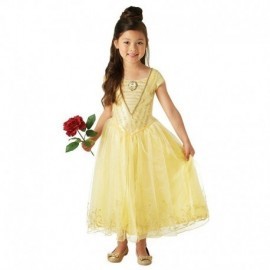 Disfraz de princesa bella live action deluxe para niña talla 7-8 años