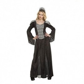 Disfraz de reina negra medieval para mujer talla ml