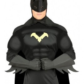 Guantes superheroe negros similar a batman