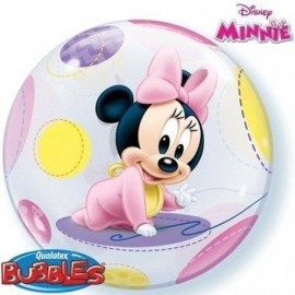 Globo minney mouse bebe burbuja transparente