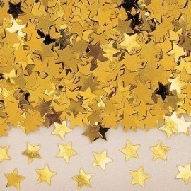 Confeti metalico estrellas oro 14 gr para decoraciones