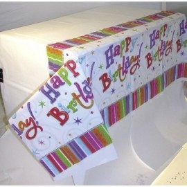 Mantel de plastico happy birthday 120 x 180 cm