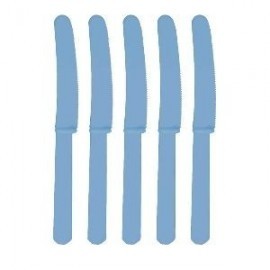 Cuchillos azules de plastico 10 unidades