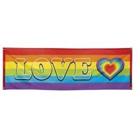 Pancarta bandera arcoiris 74x220 cm orgullo