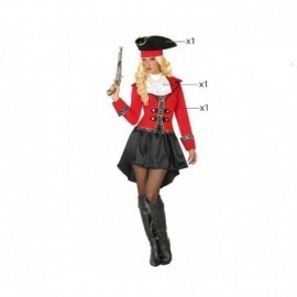 Disfraz de pirata varias tallas mujer piratesa capitana