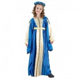 Disfraz de princesa azul tallas niña medieval