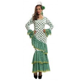 Disfraz de flamenca verde sevillana feria talla m-l y xl