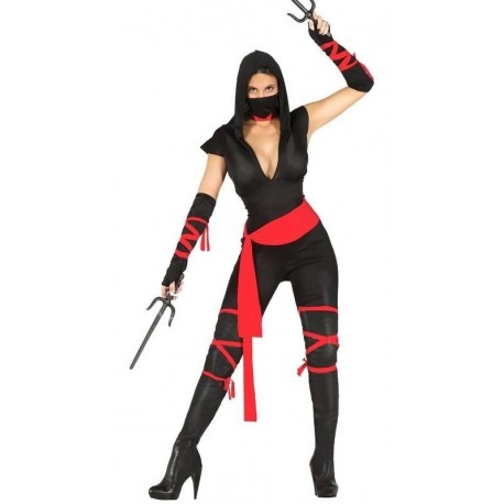 Disfraz de ninja mujer sexy oriental talla xs/s o m