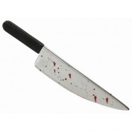 Cuchillo carnicero asesino ensangrentado 485 cm