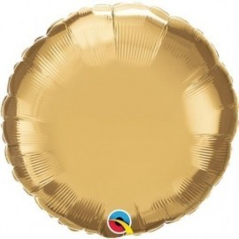 Globo barato redondo Chrome oro 45 cm