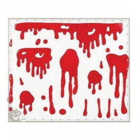Manchas de sangre en gel para decoracion halloween 29x25 cm