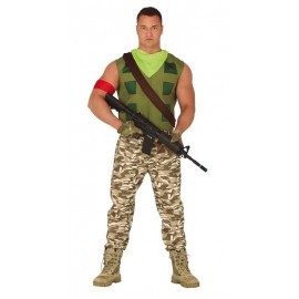 Disfraz barato mercenario soldado videojuego adulto