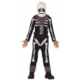 Disfraz barato soldado esqueleto videojuego infantil
