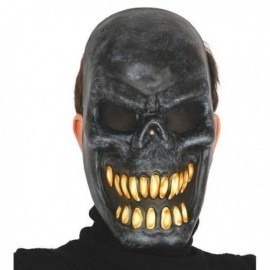 Careta esqueleton negro mascara halloween 2783