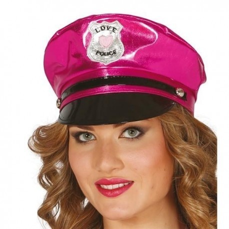 Gorra policia sexy rosa mujer 13359