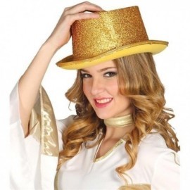 Chistera oro purpurina adulto sombrero