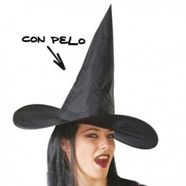 Sombrero bruja con pelo hallow een brujas