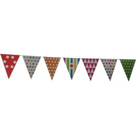 Banderas de colores triangulares 15 metros