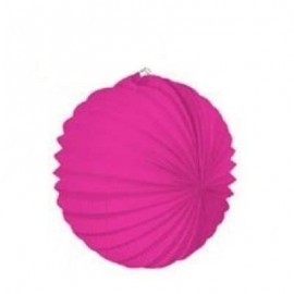 Farol rosa-fucsia esferico 22 cm farol fiesta feri
