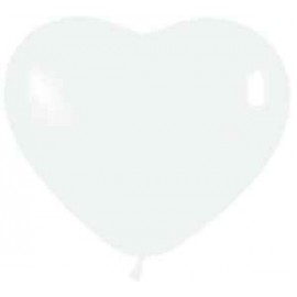 Globo corazon blanco latex 30 cm 12  50 unidades