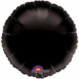 Globo circulo negro 18 45 cm helio o aire