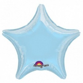 Globo estrella azul pastel gigante para helio 80 cm barato