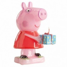 Vela peppa pig figura de 8 cm para tarta cumpleaños